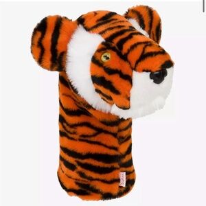 Daphne's Striped Tiger Plush Golf Driver Head Cover Puppet- Orange and Black